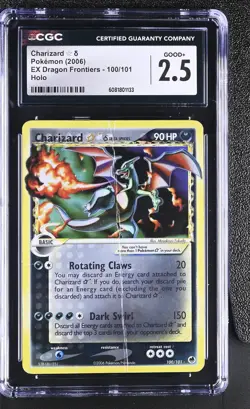 CGC 2.5 Charizard Gold Star 2006 EX Dragon Frontiers 100/101 Holo Pokemon Card - Image 1