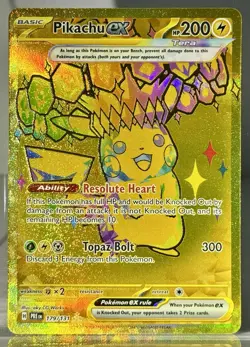 Pokemon TCG Pikachu EX Hyper Rare Card 179/131 Prismatic Evolutions - Image 3