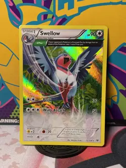 Swellow 72/108 - Pokemon TCG 2015 Roaring Skies - Holo Rare Card - Image 1