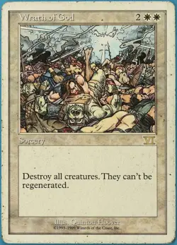Wrath of God Battle Royale VERY HEAVILY PLD White Rare CARD (186854) ABUGames - Image 1