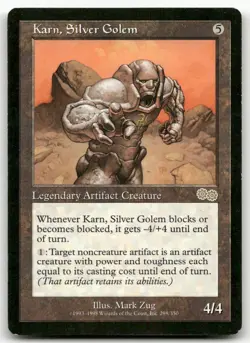Karn, Silver Golem #298 (MP) Urza's Saga USG Magic MTG - Image 1