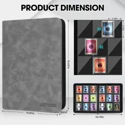 Top Loader Card Binder, Holds 252 Top Loaders Storage, 9 Pockets with Sleeves... - Image 3