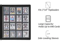 16 Pocket Toploader Binder, Holds 640 Top Loaders, Top Loader Card Storage wi... - Image 4