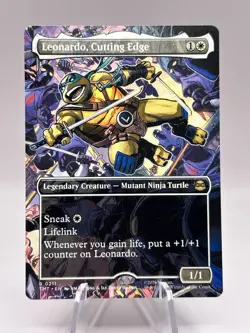 Leonardo, Cutting Edge 0211 Borderless Ninja Turtles TMT MTG NM - Image 1
