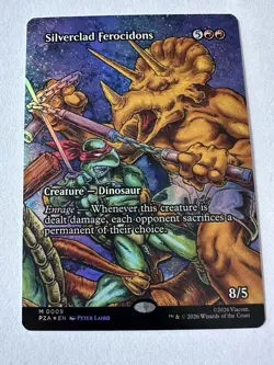MTG Teenage Mutant Ninja Turtles Silverclad Ferocidons Foil (borderless) #9 - Image 1