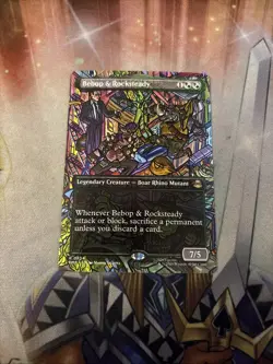 Borderless BEBOP & ROCKSTEADY mtg NM-M Teenage Mutant Ninja Turtles Rare - Image 1