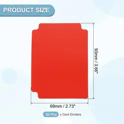 50 Pcs Index Card Dividers Football Trading Card Storage Dividers, Red - Image 2