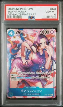 PSA 10 Boa Hancock OP01-078 SR Parallel Romance Down 2022 ONE PIECE Card MT - Image 1