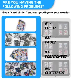 Top Loader Card Binder, 128 Cards, 4 Pocket Side-Loading Pages Compatible for... - Image 2