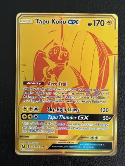 Tapu Koko GX SV93/SV94 Hidden Fates Secret Rare Holo Pokemon TCG - NM - Image 1