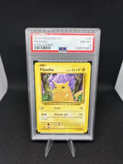 Pokemon 2016 TCG Pikachu 35/80 PSA 8 NM-MT XY Evolutions - Image 1