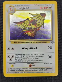 Pokemon TCG Pidgeot 8/64 Jungle Set Holo Rare - Image 2