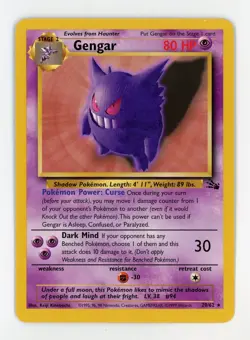 Gengar - Pokemon 1999 Fossil #20 MINT - Image 1