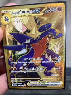 Pokemon Cynthia's Garchomp EX 330 HP Full Art Holo Hyper Rare Sv10 241/182 - Image 3
