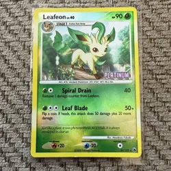 Pokemon TCG Leafeon 24/100 Majestic Dawn Platinum Stamped Reverse Holo - Image 1
