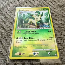 Pokemon TCG Leafeon 24/100 Majestic Dawn Platinum Stamped Reverse Holo - Image 3