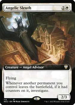 Mtg. Angelic Sleuth. Extended Art. Streets Of New Capenna. Pack Fresh - Image 1