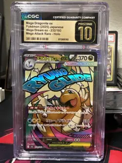 CGC 10 Pristine Mega Dragonite Ex Mega Dream Ex 232/193 Mega Attack Rare - Image 1