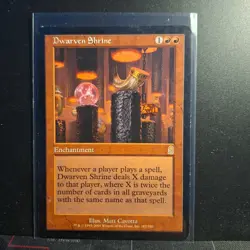Magic the Gathering MTG Dwarven Shrine (187) Odyssey Rare - Image 1