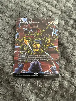 Waves of Aggression (Borderless) MTG [Teenage Mutant Ninja Turtles] FOIL - Image 1