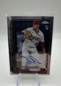 2025 Topps Chrome - Rookie Autographs Samuel Aldegheri #RA-SA (AU, RC) - Image 1
