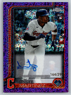 Angel Martinez 2025 Topps Chrome Purple Speckle Rookie Auto /299 RA-AMA - Image 1