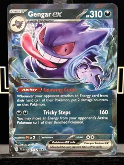 Gengar ex 104/162 Holo Double Rare Temporal Forces Pokemon Card 2024 NM TCG - Image 3