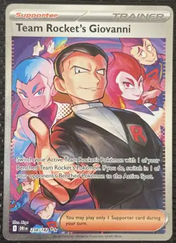 Pokemon TCG Destined Rivals Team Rockets Giovanni Card 238/182 - Image 1