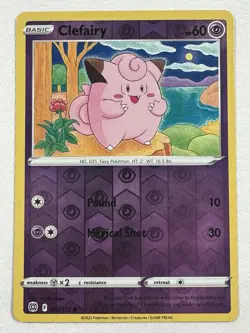 Clefairy 53/172 Brilliant Stars Reverse Holo Common Pokemon Card Pokemon TCG 053 - Image 1