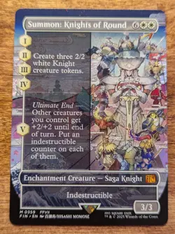 SUMMON: KNIGHTS OF ROUND Borderless - Final Fantasy MTG Magic: the Gathering - Image 1