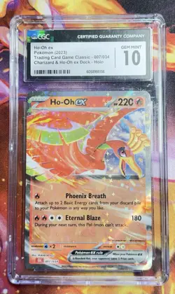 Ho-Oh EX 007/034 Classic Charizard Deck Holo Pokemon Card CGC GM-10' - Image 1
