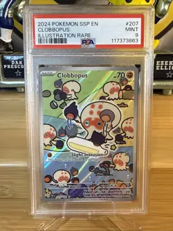 Pokemon TCG Clobbopus Surging Sparks Illustration Card 207/191 PSA 9 💥 - Image 1