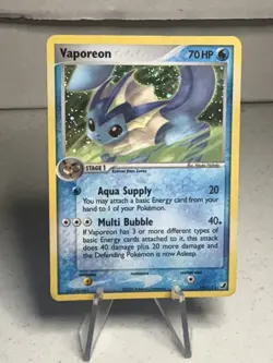 Pokemon Vaporeon EX TCG Holo Card Unseen Forces 19/115 Rare mp/lp - Image 4