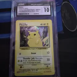 Pikachu 008/034 Trading Card Game Classic Holo CGC 10 Gem Mint - Image 1
