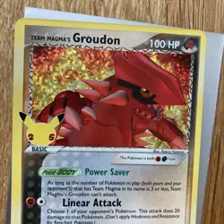 Pokemon Card TGC Team Magma's Groudon 9/95 25th Celebrations Rare Card Holo - Image 4