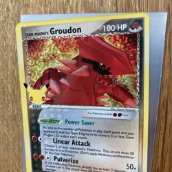 Pokemon Card TGC Team Magma's Groudon 9/95 25th Celebrations Rare Card Holo - Image 5