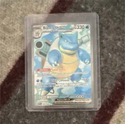 Pokemon Blastoise ex Ultra Rare Holo 330 HP 184/165 Scarlet & Violet Card - Image 1