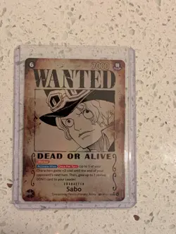One Piece Sabo Wanted Poster OP13-120 Alt Art Black SEC SP English Card TCG - Image 1