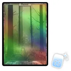 FOIL FOREST (FULL ART) Unhinged Magic MTG MINT CARD - Image 1