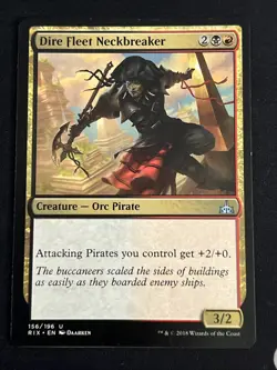 1x Dire Fleet Neckbreaker (156) Rivals of Ixalan LP MTG Magic the Gathering x1 - Image 1