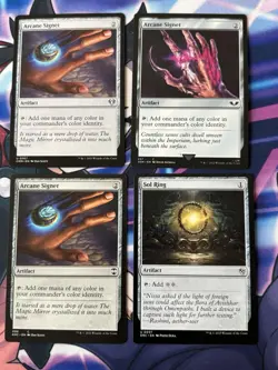 MTG - 3x Arcane Signet & 1x Sol Ring - Mixed Magic NM - Image 1