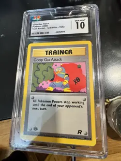 CGC 10 GEM MINT Pokemon 2000 Team Rocket 1st Edition 78/82 Goop Gas Attack Card - Image 2
