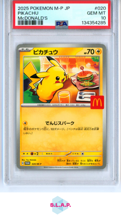 PIKACHU POKEMON 020/M-P 2025 PROMO - JAPANESE PSA 10 - Image 1