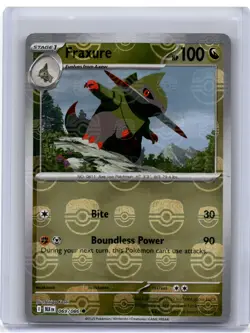 2025 Pokemon—Fraxure (Master Ball Pattern) #069/086 Black Bolt—Common Holo - Image 1