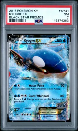 PSA 7 Kyogre EX XY41 Pokemon Black Star Promo English 2015 - Image 1