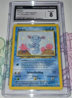 Pokemon - Felino - CGC 8 - 2001 Neo Entdeckung - DE - Vintage Graded Slab - Image 1