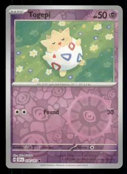 Togepi SV08: Surging Sparks #070/191 Common Reverse Holo Pokemon NM - Image 1