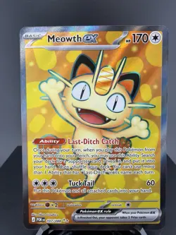 2026 Pokemon Meowth ex 107/088 Me03: Perfect Order Holo - Image 1