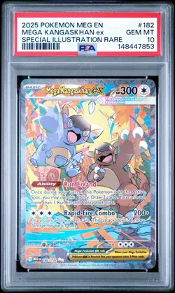 Pokemon 2025 Mega Kangaskhan ex 182/132 SIR Mega Evolution GEM MINT PSA 10 - Image 1