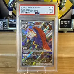 BRAVIARY 2024 POKEMON SURGING SPARKS ILLUSTRATION RARE 214/191 PSA 9 💥 - Image 1